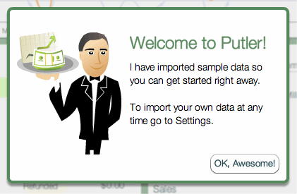 Welcome to Putler - Sample data ready