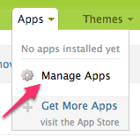 Manage Apps in Apps menu