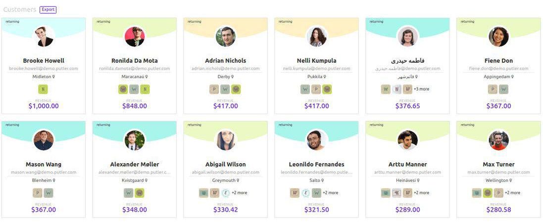 &#39;Putler customers dashboard rfm segmentation profiles&#39;