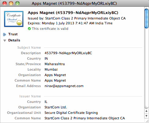 Code Signing Certificate