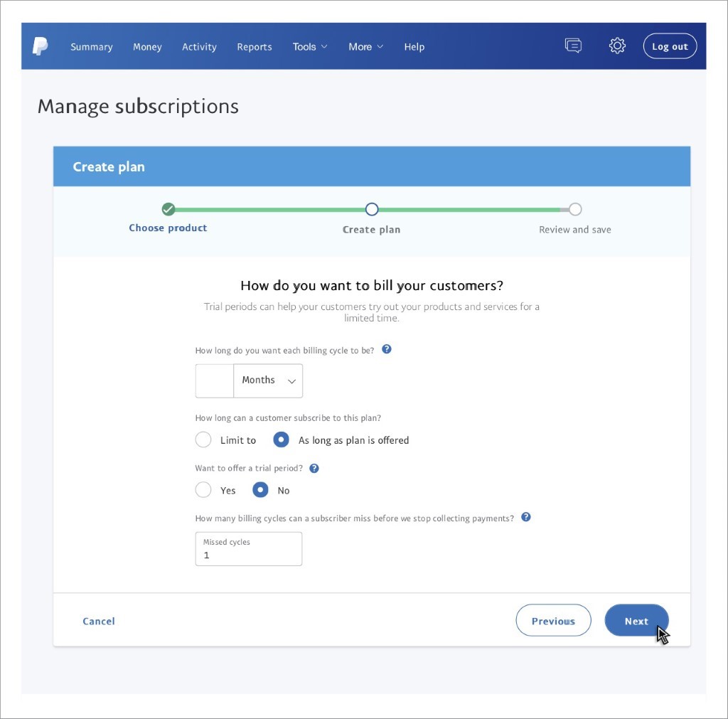 PayPal Subscription Setup Step 6