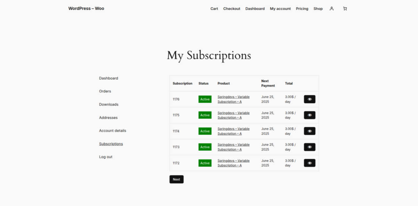WooCommerce subscription Plugin