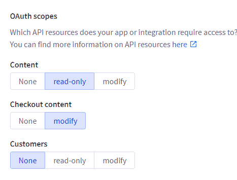 Auth scopes