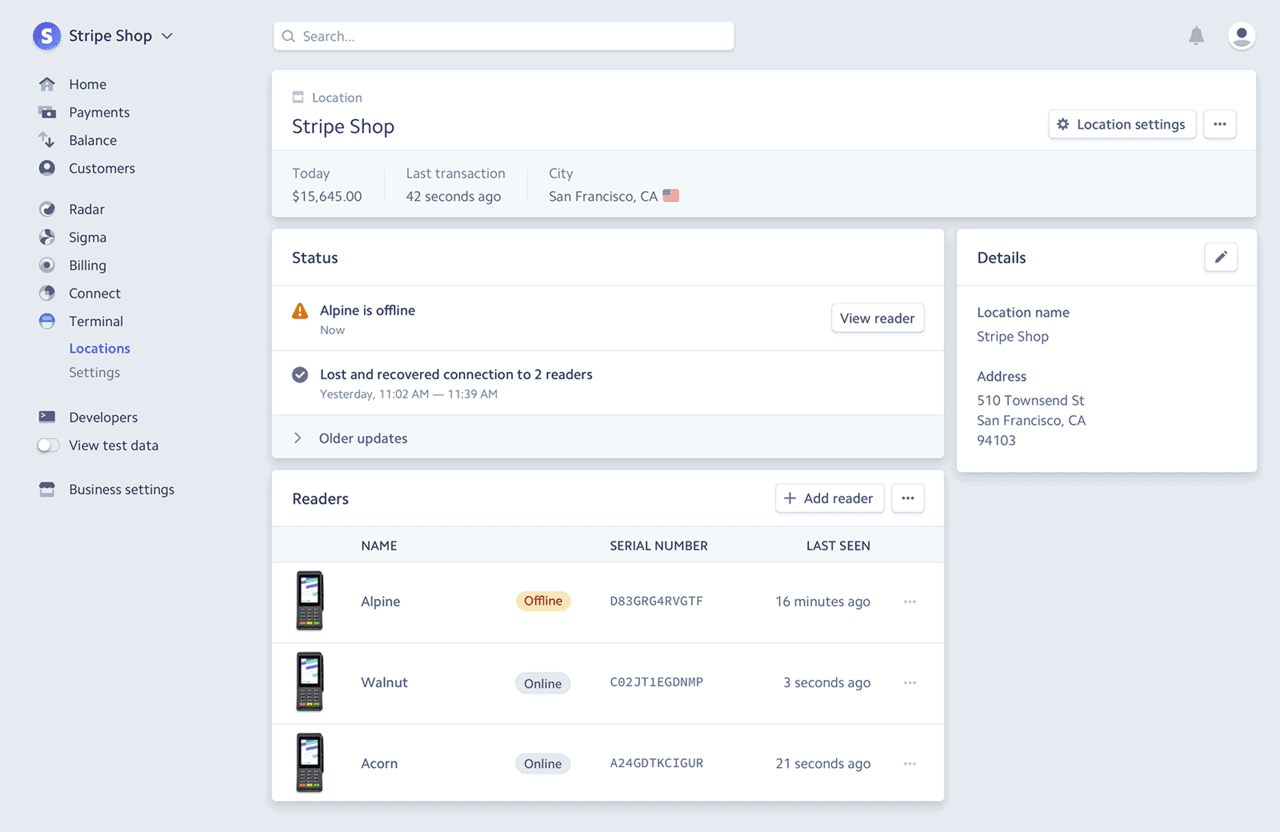 Stripe Dashboard