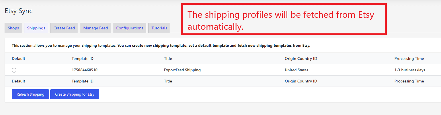 Fetching Shipping Profiles