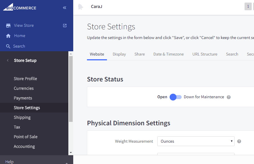 Configure-store-settings