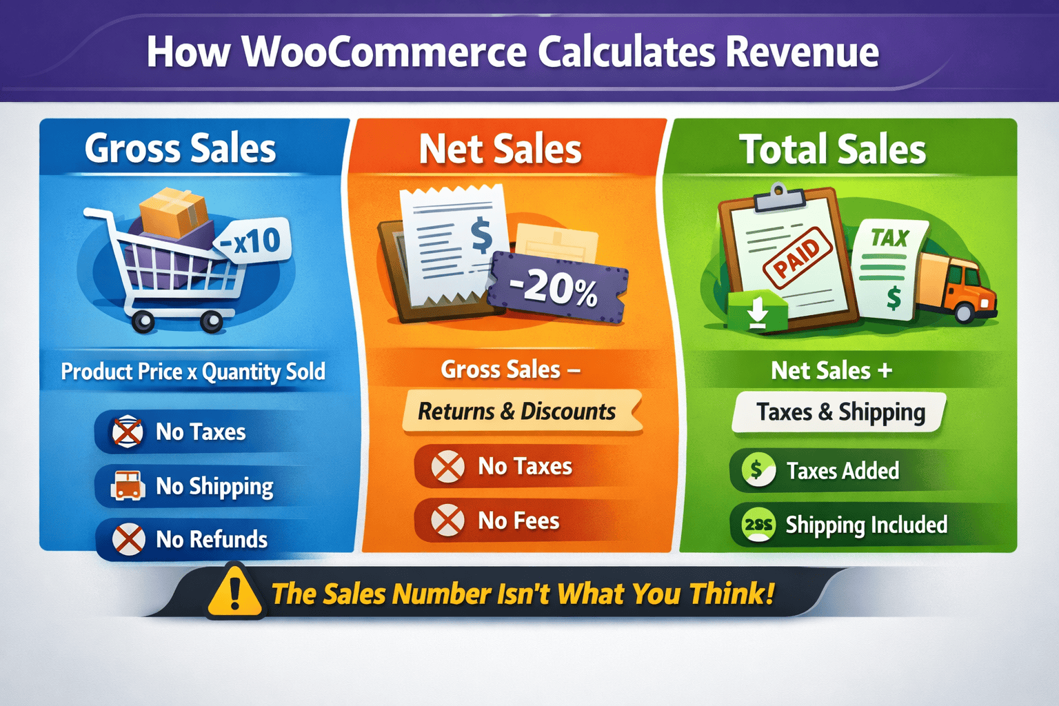 WooCommerce revenue Calculation
