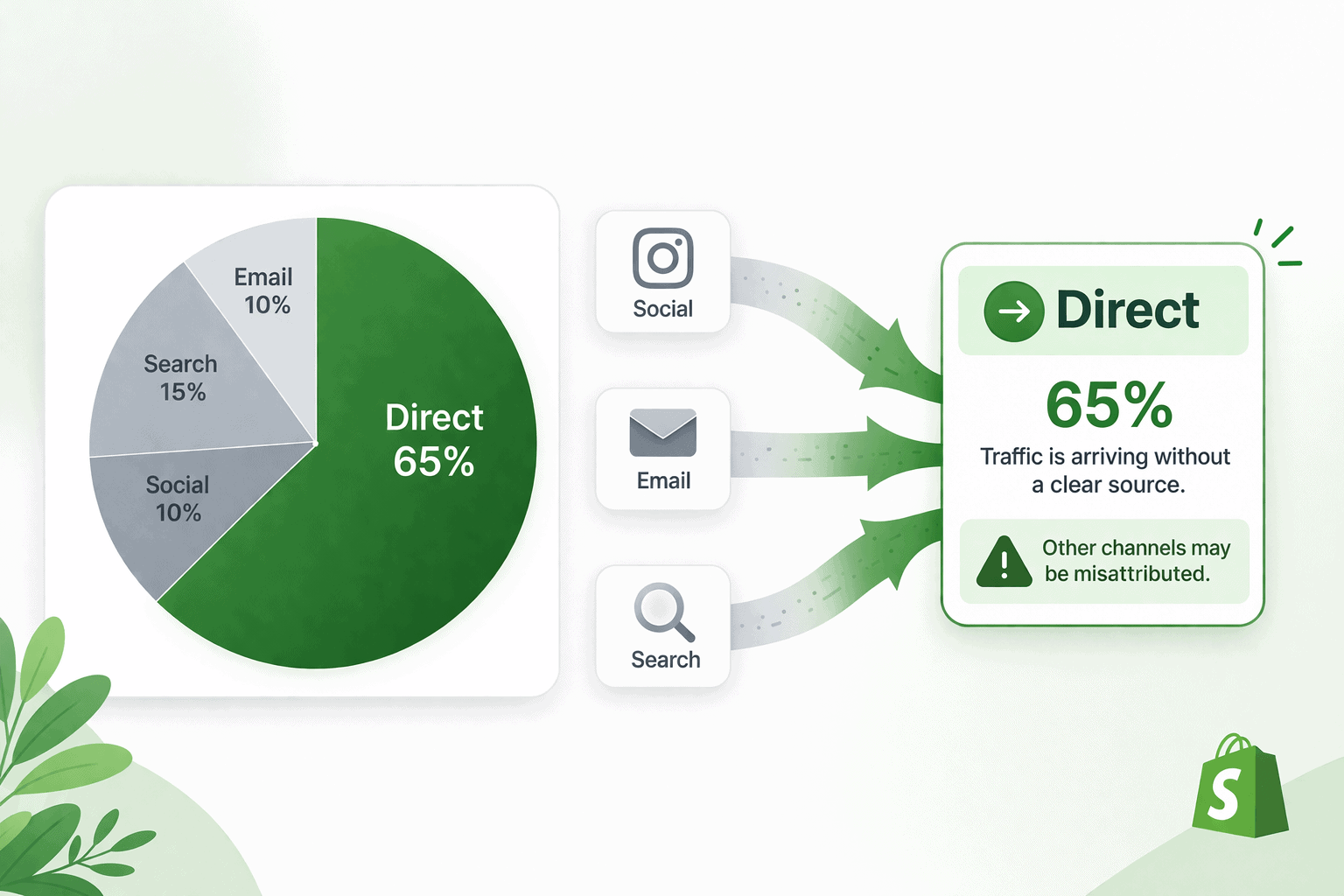 Shopify analytics Traffic source