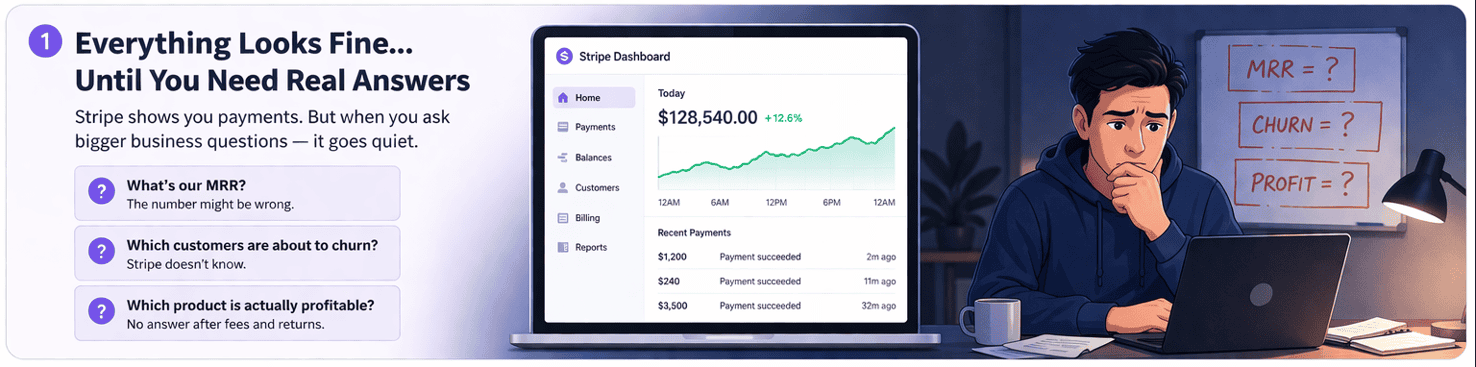 Stripe dashboard limitations