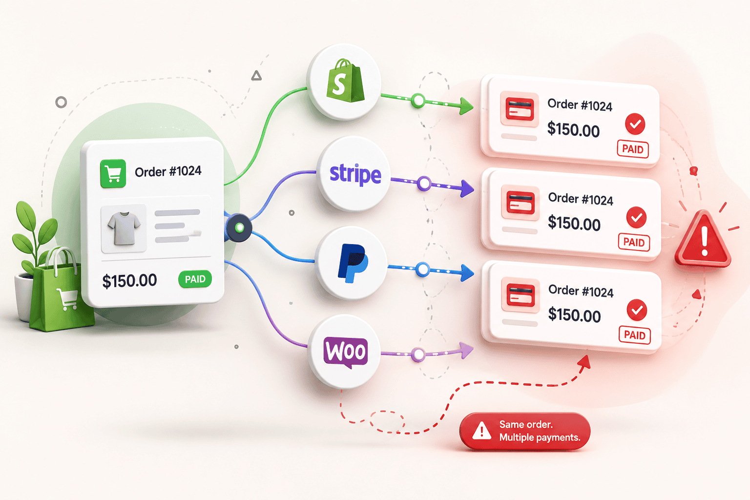 causes of duplicate payments in eComm