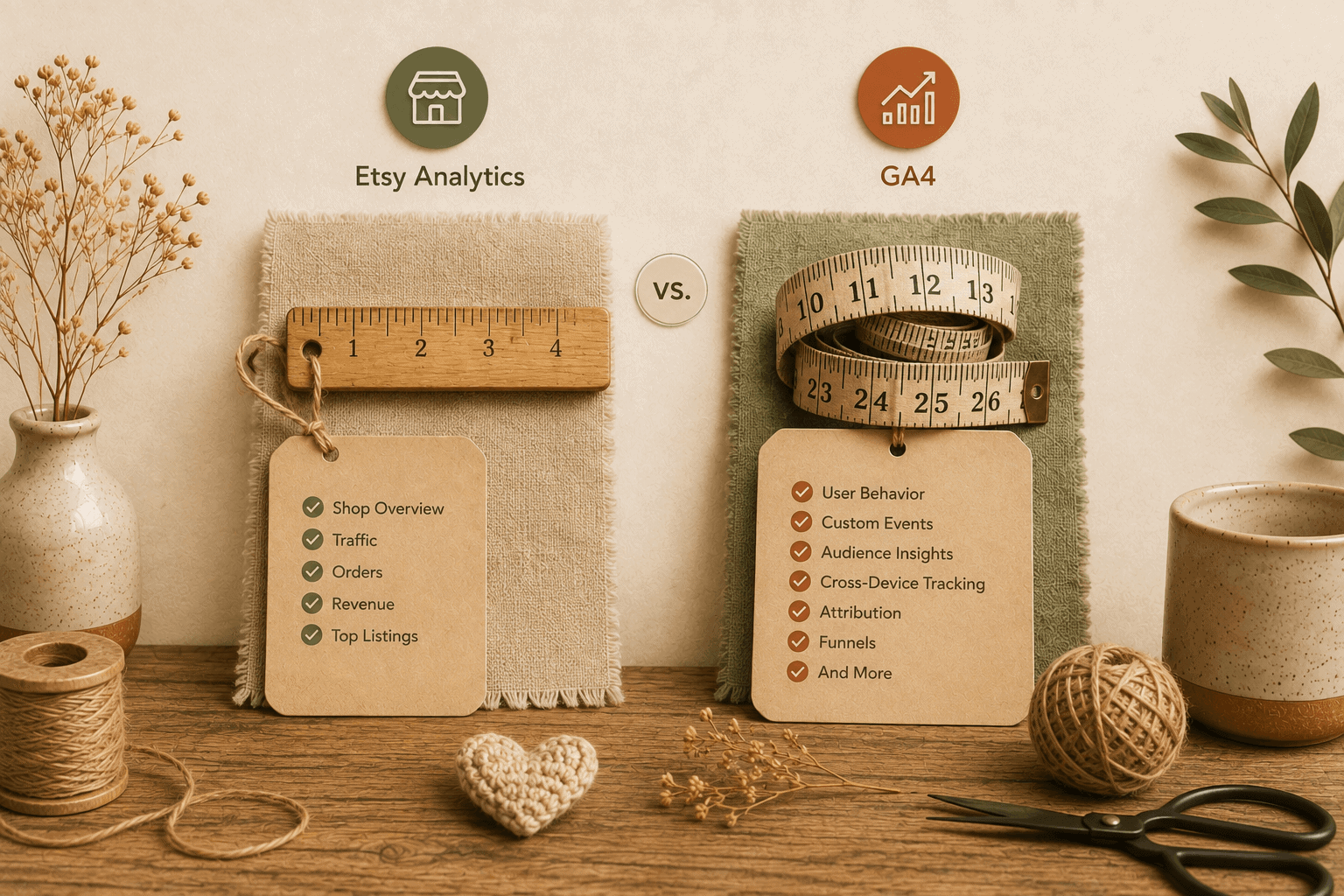 Etsy Analytics vs Google Analytics 4